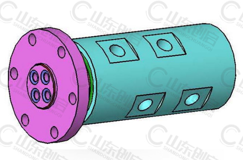 Y4X10B型四通路液壓旋轉接頭三維立體圖